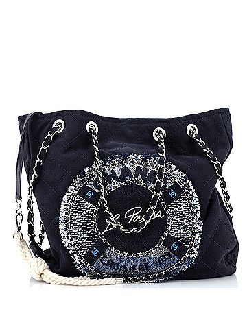 Chanel Chanel La Pausa Shopping Tote Quilted Canvas with Tweed Medium  (view 1)