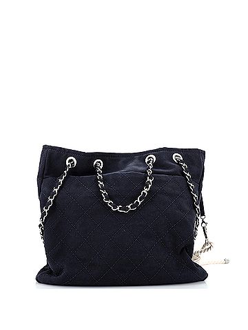 Chanel Chanel La Pausa Shopping Tote Quilted Canvas with Tweed Medium  (view 2)