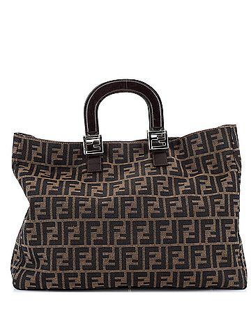 Fendi Fendi Vintage FF Handle Tote Zucca Canvas Large  (view 1)