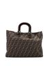 Fendi 100% Canvas Brown Fendi Vintage FF Handle Tote Zucca Canvas Large  One size - photo 4