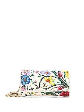 Gucci Gucci Wallet on Chain Flora Canvas  (view 1)