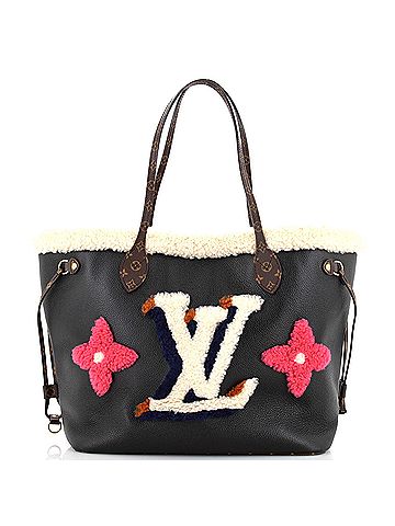 Louis Vuitton Louis Vuitton Neverfull NM Tote Leather and Monogram Teddy Shearling MM  (view 1)