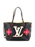 Louis Vuitton 100% Coatead Canvas Black Louis Vuitton Neverfull NM Tote Leather and Monogram Teddy Shearling MM  One size - photo 1