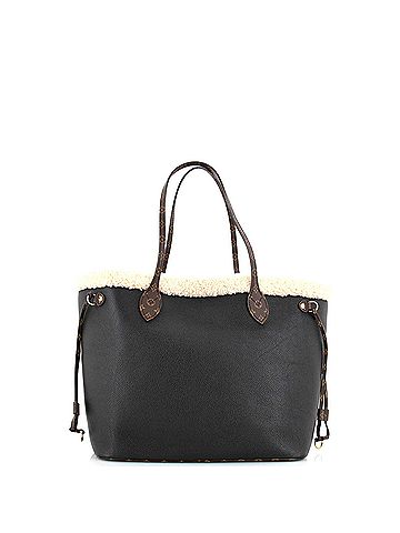 Louis Vuitton Louis Vuitton Neverfull NM Tote Leather and Monogram Teddy Shearling MM  (view 2)