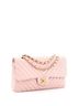 Chanel 100% Leather Pink Chanel Classic Double Flap Bag Chevron Calfskin Medium  One size - photo 4