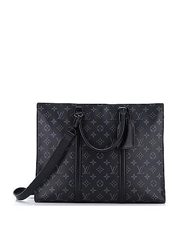 Louis Vuitton Louis Vuitton Sac Plat Zipper Tote Monogram Eclipse Calfskin Horizontal  (view 1)