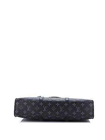 Louis Vuitton Louis Vuitton Sac Plat Zipper Tote Monogram Eclipse Calfskin Horizontal  (view 2)
