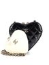 Chanel 100% Leather Black Chanel Double Heart Clutch with Chain Quilted Patent  One size - photo 1