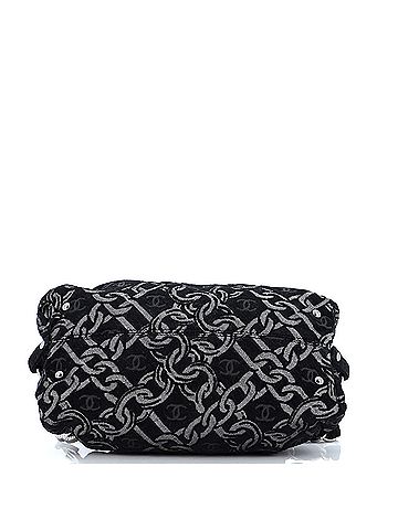 Chanel Chanel Vintage Zip Bowler Bag Printed Jacquard Medium  (view 2)