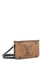 Louis Vuitton 100% Coatead Canvas Brown Louis Vuitton Double Zip Pochette Reverse Monogram Giant  One size - photo 3