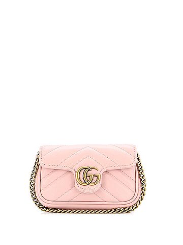 Gucci Gucci GG Marmont Coin Purse on Chain Matelasse Leather  (view 1)