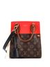 Louis Vuitton 100% Coatead Canvas Brown Louis Vuitton Fold Tote Monogram Canvas and Leather PM  One size - photo 1