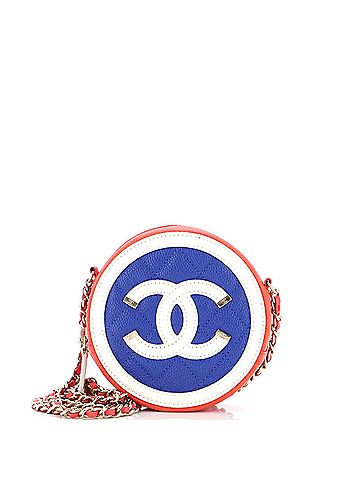Chanel Chanel Filigree Round Clutch with Chain Quilted Caviar Mini  (view 1)