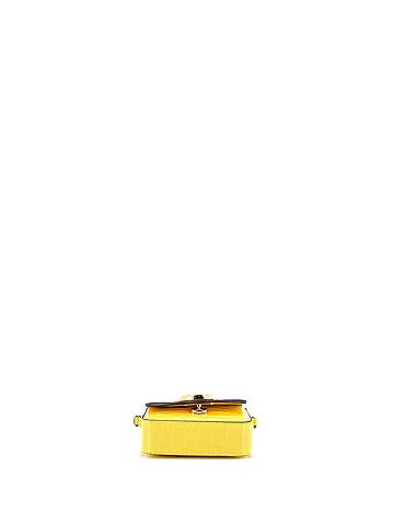 Chloé Chloe C Flap Bag Crocodile Embossed Leather Mini  (view 2)
