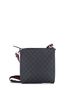 Gucci 100% Coatead Canvas Black Gucci Web Strap Front Zip Messenger Bag GG Coated Canvas Small  One size - photo 4