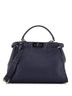 Fendi 100% Leather Blue Fendi Selleria Peekaboo Bag Rigid Leather Regular  One size - photo 1