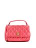 Chanel 100% Leather Pink Chanel Front Pocket Top Handle Flap Bag Quilted Calfskin Mini  One size - photo 1