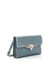 Valentino Garavani 100% Leather Blue Valentino Garavani Rockstud Flip Lock Flap Bag Leather Medium  One size - photo 3
