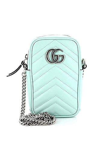 Gucci Gucci GG Marmont Vertical Phone Crossbody Bag Matelasse Leather Mini  (view 1)