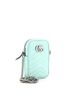 Gucci 100% Leather Green Gucci GG Marmont Vertical Phone Crossbody Bag Matelasse Leather Mini  One size - photo 3