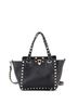 Valentino Garavani 100% Leather Black Valentino Garavani Rockstud Tote Pebbled Leather Mini  One size - photo 1