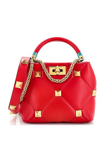 Valentino Garavani Valentino Garavani Roman Stud Top Handle Bag Quilted Leather Small  (view 1)