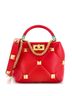 Valentino Garavani 100% Leather Red Valentino Garavani Roman Stud Top Handle Bag Quilted Leather Small  One size - photo 1