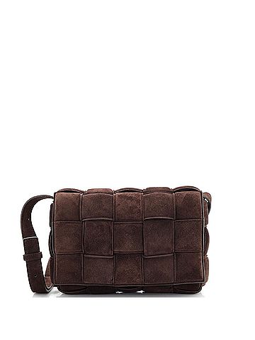 Bottega Veneta Bottega Veneta Cassette Crossbody Bag Padded Maxi Intrecciato Suede  (view 1)