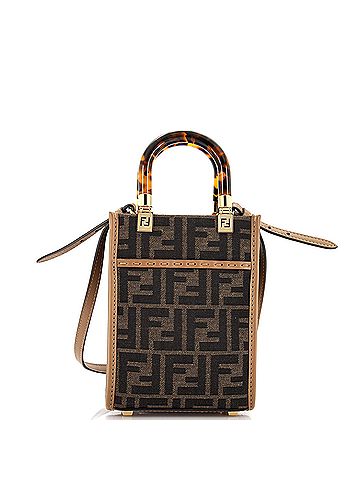 Fendi Fendi Sunshine Shopper Tote FF Fabric Mini  (view 1)