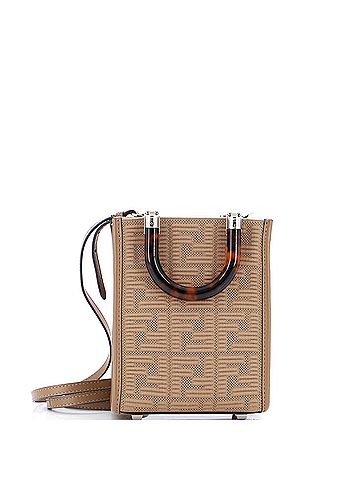 Fendi Fendi Sunshine Shopper Tote Zucca Technical Mesh Mini  (view 1)