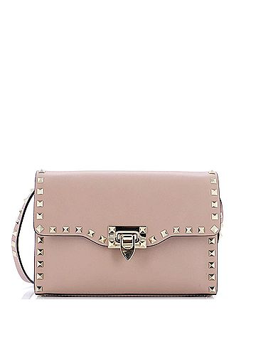 Valentino Garavani Valentino Garavani Rockstud Flip Lock Flap Bag Leather Medium  (view 1)