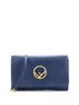 Fendi 100% Leather Blue Fendi Kan I F Wallet on Chain Leather  One size - photo 1
