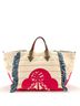 Christian Louboutin 100% Cotton Christian Louboutin Caba Tote Motif Embroidered Jacquard Large  One size - photo 4