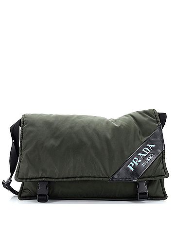 Prada Prada Logo Stripe Messenger Bag Tessuto Large  (view 1)