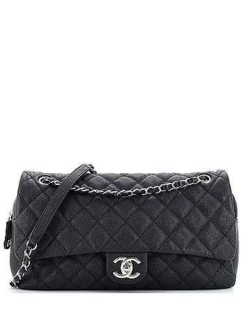 Chanel Chanel Easy Flap Bag Quilted Caviar Jumbo  (view 1)