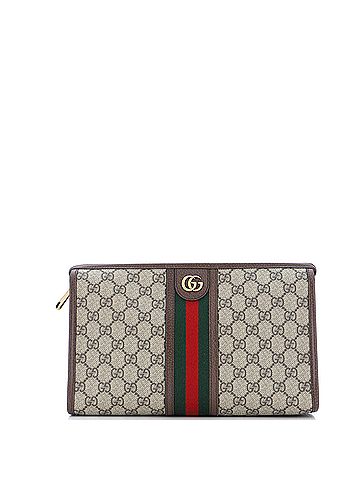 Gucci Gucci Ophidia Pouch GG Coated Canvas Medium  (view 1)