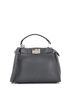 Fendi 100% Leather Gray Fendi Selleria Peekaboo Bag Leather Mini  One size - photo 1