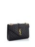 Saint Laurent 100% Leather Black Saint Laurent Classic Monogram Envelope Satchel Mixed Matelasse Leather Medium  One size - photo 3