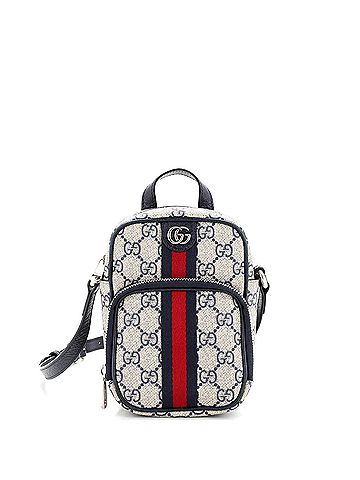 Gucci Gucci Ophidia Top Handle Crossbody Bag GG Coated Canvas Mini  (view 1)