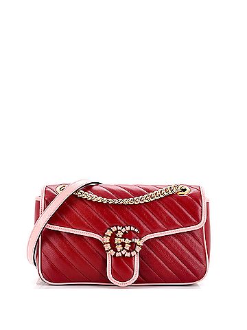 Gucci Gucci GG Marmont Flap Bag Diagonal Quilted Leather Small  (view 1)