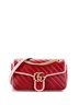 Gucci 100% Leather Red Gucci GG Marmont Flap Bag Diagonal Quilted Leather Small  One size - photo 1