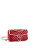 Gucci 100% Leather Red Gucci GG Marmont Flap Bag Diagonal Quilted Leather Small  One size - photo 3