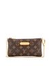 Louis Vuitton 100% Coatead Canvas Brown Louis Vuitton Milla Pochette Monogram Canvas MM  One size - photo 1