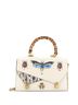 Gucci 100% Leather Tan Gucci Ottilia Top Handle Bag Painted Leather with Snakeskin Small  One size - photo 1