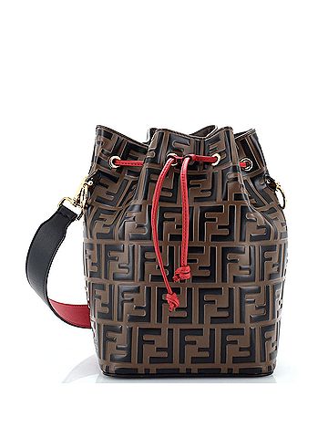 Fendi Fendi Mon Tresor Bucket Bag Zucca Embossed Leather Small  (view 1)