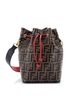 Fendi 100% Leather Brown Fendi Mon Tresor Bucket Bag Zucca Embossed Leather Small  One size - photo 1