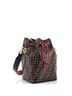 Fendi 100% Leather Brown Fendi Mon Tresor Bucket Bag Zucca Embossed Leather Small  One size - photo 3