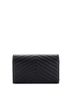 Saint Laurent 100% Leather Black Saint Laurent Classic Monogram Wallet on Chain Matelasse Chevron Leather Medium  One size - photo 4