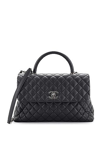 Chanel Chanel Coco Top Handle Bag Quilted Caviar Medium  (view 1)