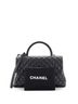Chanel 100% Leather Black Chanel Coco Top Handle Bag Quilted Caviar Medium  One size - photo 3